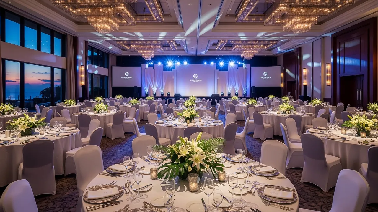 Bali corporate gala dinner ballroom