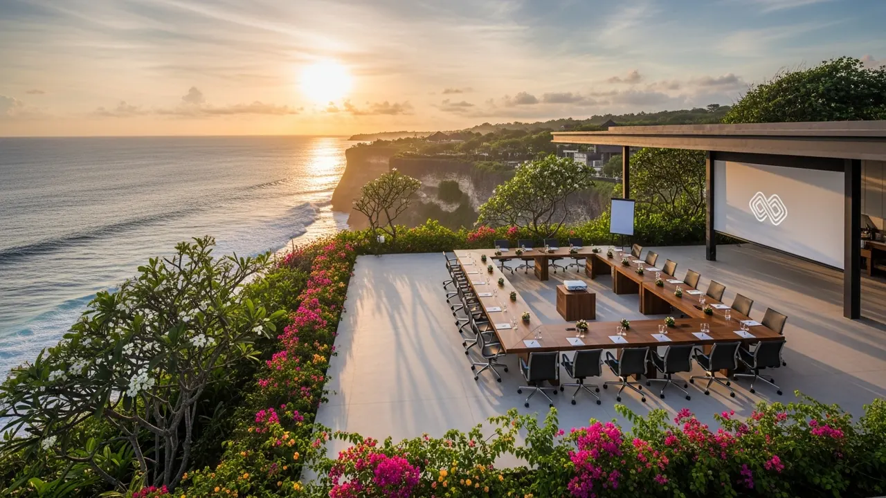Uluwatu cliffside executive meeting, Bali MICE.