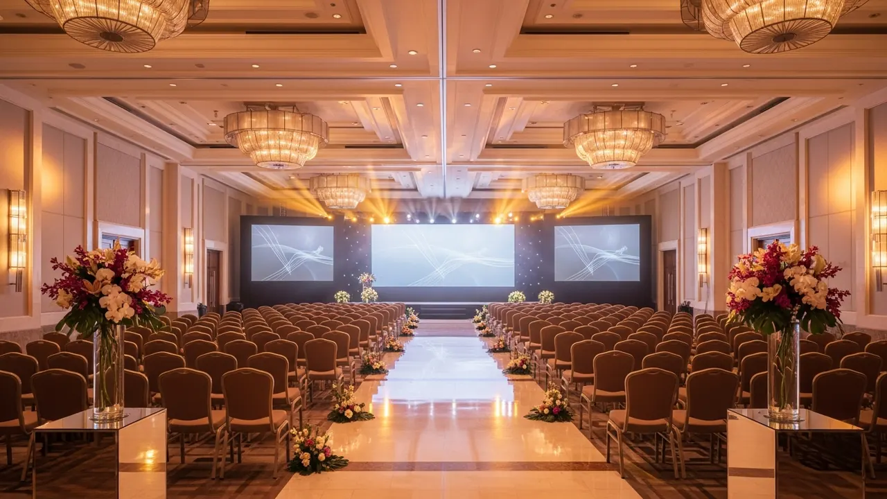 Nusa Dua luxury resort ballroom set for MICE conference